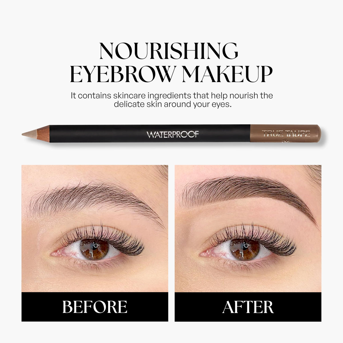 SORMÉ on model brows illustrating soft blonde natural definition