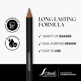 SORMÉ texture swatch and hair-like strokes showing blendability benefit soft fill