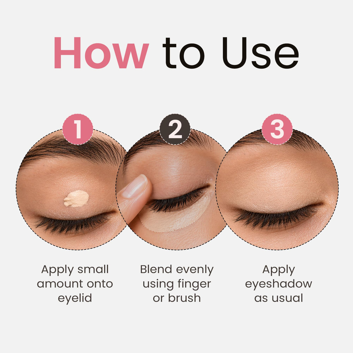 SORMÉ before and after on eyelid showing neutralized tone benefit