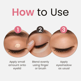 SORMÉ before and after on eyelid showing neutralized tone benefit