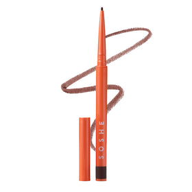 SOSHE front packaging showing the Lovesick burgundy brown and clean-beauty claims