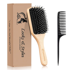 Sosoon front packaging paddle brush showing complete set and benefits
