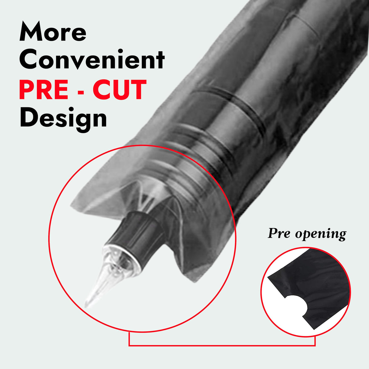 Sotica pre-punched hole on cover enabling needle access and convenience