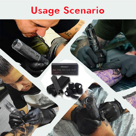 Sotica workstation with covers and tape demonstrating tidy professional setup