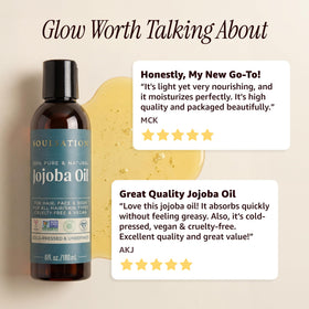 SOULSATION massaging oil into beard to soften and detangle hair