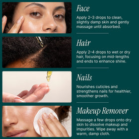 SOULSATION dropper applying oil to face for lightweight hydration