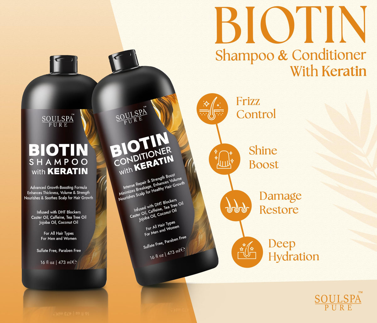 SOULSPA PURE creamy conditioner pouring to show smoothing hydration