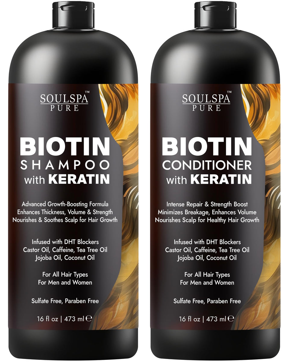 SOULSPA PURE front packaging showing both 16 fl oz bottles and benefits