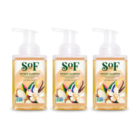 South Of France front bottle image showing elegant sweet almond packaging and gentle cleansing