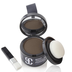 SOVONCARE compact front view showing medium brown powder and travel-ready design benefit