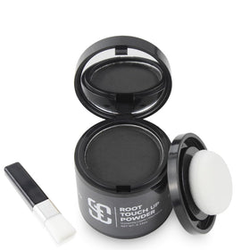 SOVONCARE compact front view showing sleek mirrored case and branding for discreet touch-ups