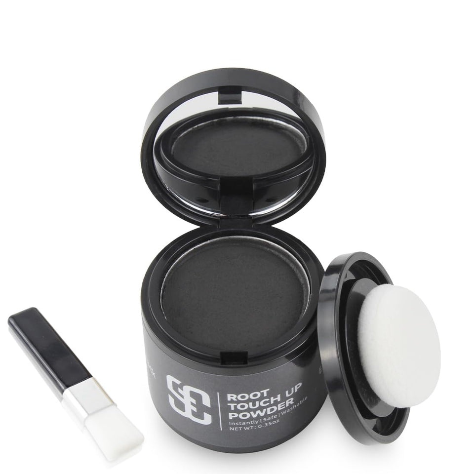SOVONCARE compact front view showing sleek mirrored case and branding for discreet touch-ups