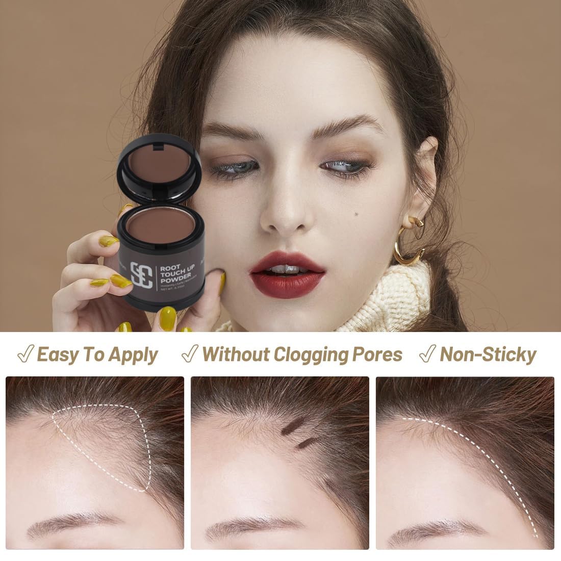 SOVONCARE powder texture closeup displaying superfine particles for natural blending