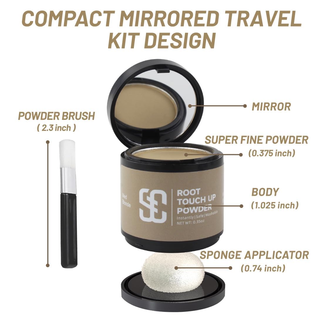 SOVONCARE powder texture close-up showing fine particles for realistic hair-like finish