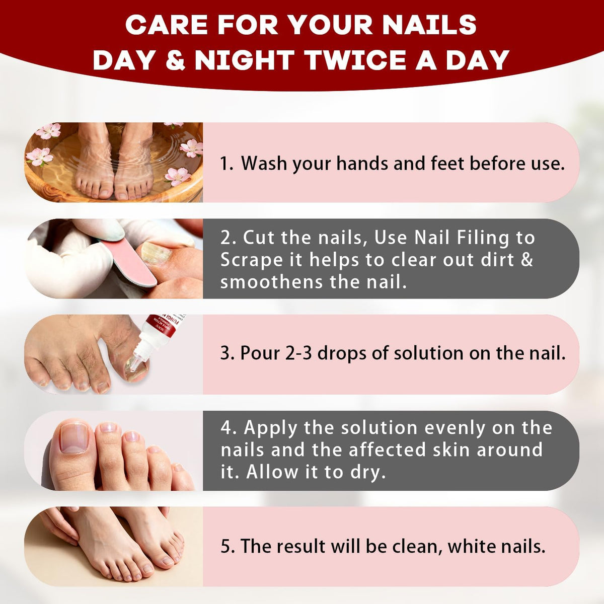 SOVS before and after nails comparison illustrating improved nail appearance