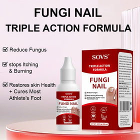 SOVS liquid on nail detail demonstrating quick absorption for smoother nails
