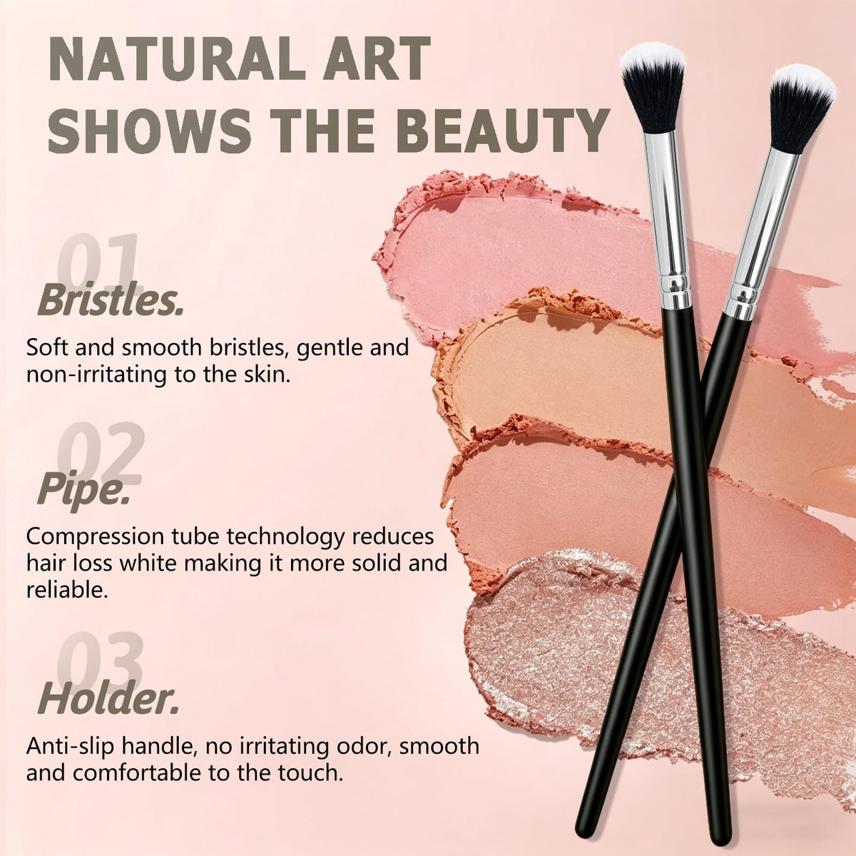 SOYOK close-up of synthetic bristles showing dense fibers and soft texture for smooth blending
