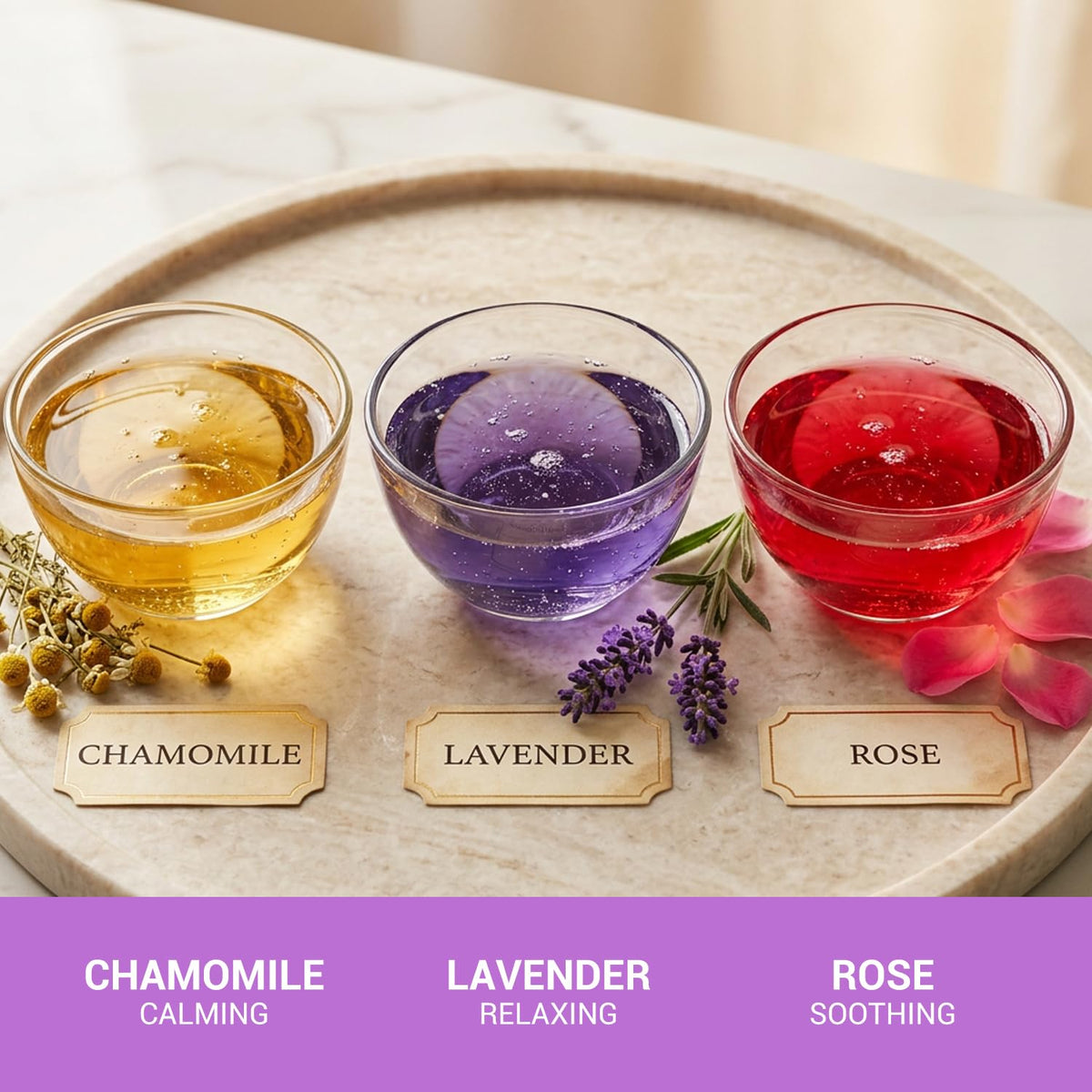 spa luxetique label close-up showing scent names and clean product design