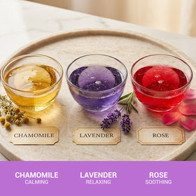 spa luxetique label close-up showing scent names and clean product design