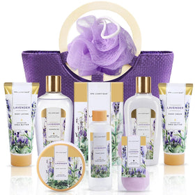 spa luxetique front packaging showing full lavender gift set benefits gifting ease
