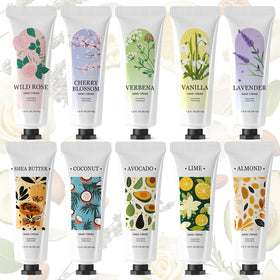 spa luxetique front packaging showing ten mini hand cream tubes and gift-ready presentation