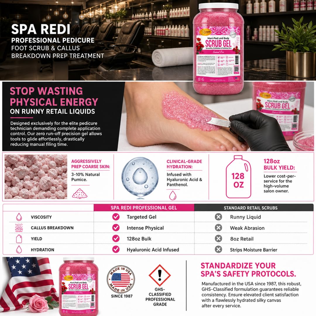 SPA REDI after-treatment feet showing softer skin and improved texture