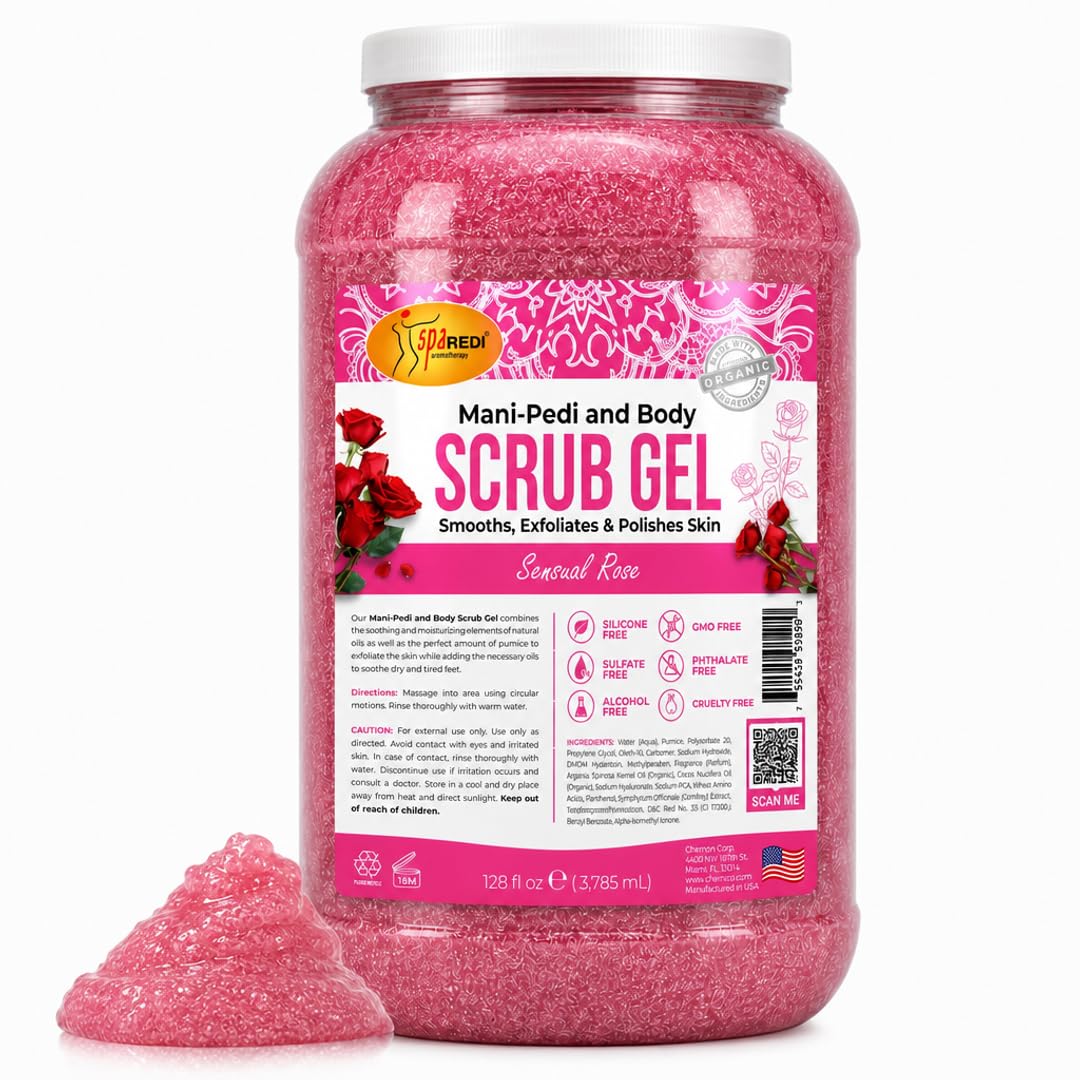 SPA REDI front view of 128 oz gallon label showing professional formula benefits