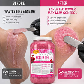SPA REDI close-up gel texture revealing natural pumice particles and smooth glide