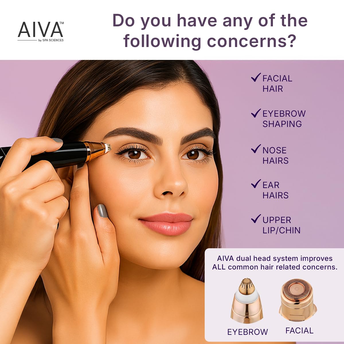 SPA SCIENCES AIVA close-up of micro blades for smooth, gentle hair removal