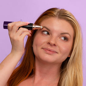 SPA SCIENCES AIVA pictured with makeup for improved foundation application benefit