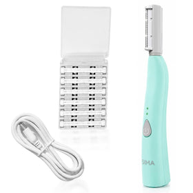 SPA SCIENCES front view of dermaplane razor showing compact ergonomic design and easy grip