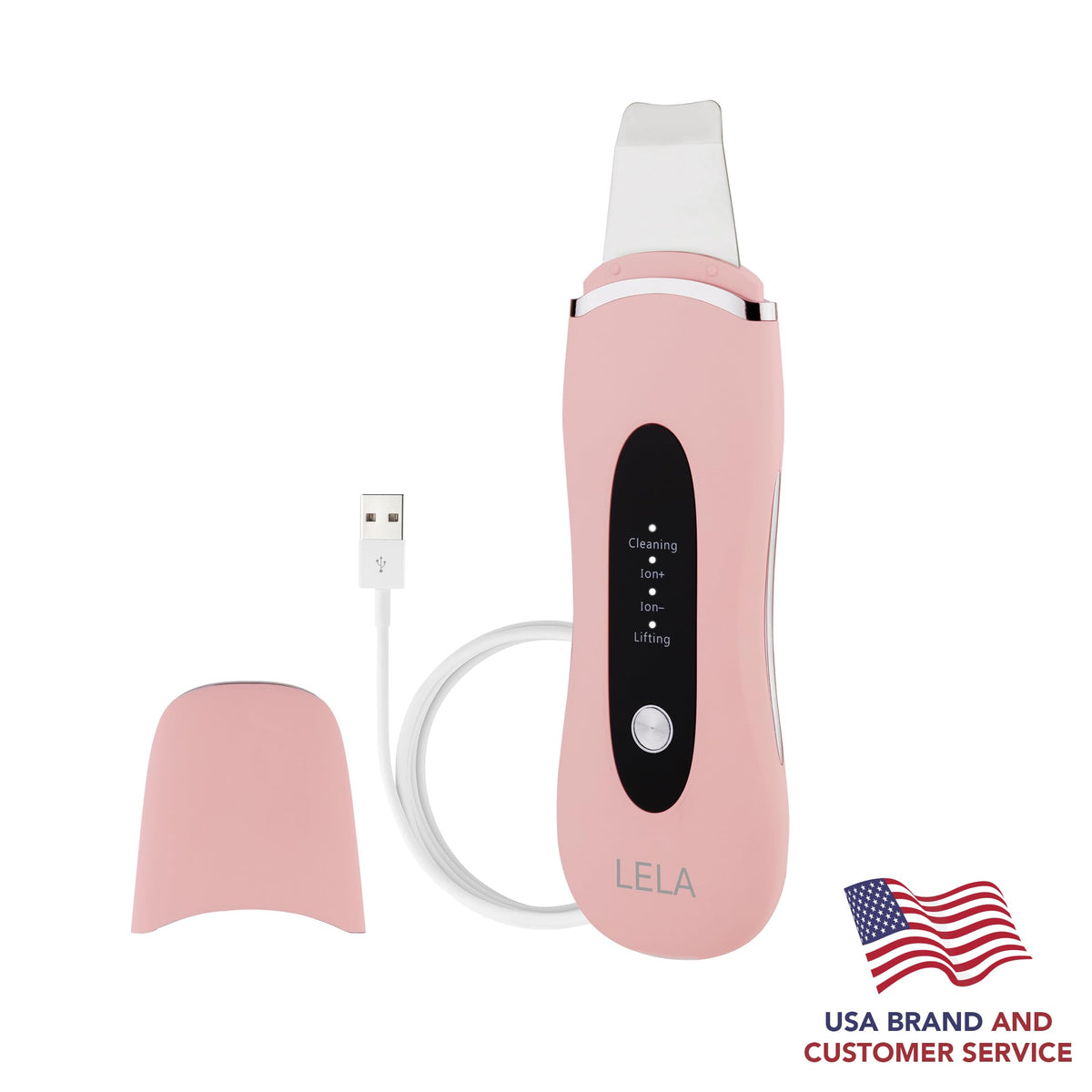 SPA SCIENCES LELA USB port showing rechargeable feature for cordless, travel-ready use