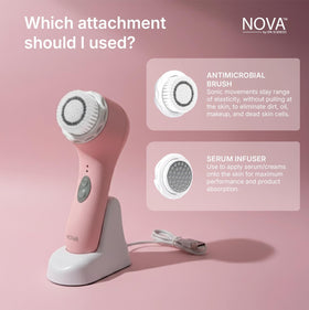 Spa Sciences NOVA held in hand to show scale and comfortable grip for daily use