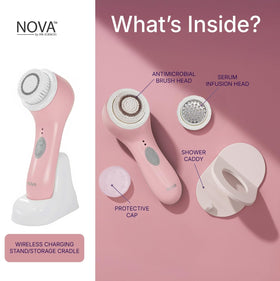 Spa Sciences NOVA being used in shower showing waterproof design and easy rinsing