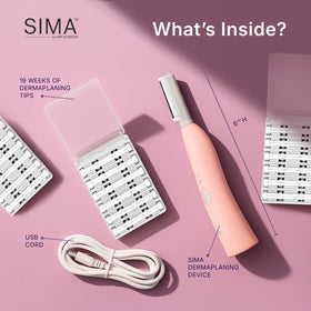 SPA SCIENCES SIMA USB charging cable showing rechargeable power reliability benefit