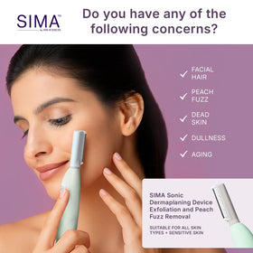 SPA SCIENCES SIMA closeup of rounded blade guard for safer exfoliation