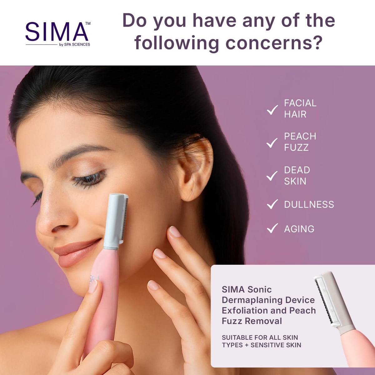 SPA SCIENCES SIMA close-up of detachable head for easy cleaning benefit