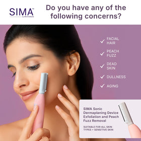 SPA SCIENCES SIMA close-up of exfoliating head for precise peach fuzz removal
