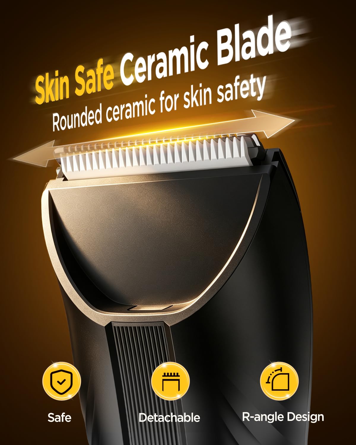 Spacekey ceramic R-type blade detail reducing nicks and irritation