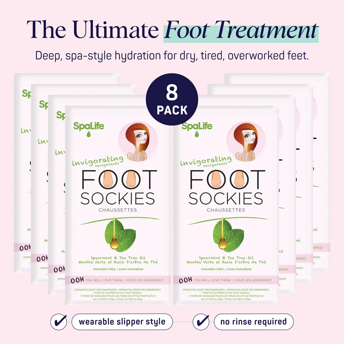 SpaLife bootie on foot demonstrating secure fit and comfortable at-home treatment