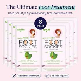 SpaLife bootie on foot demonstrating secure fit and comfortable at-home treatment