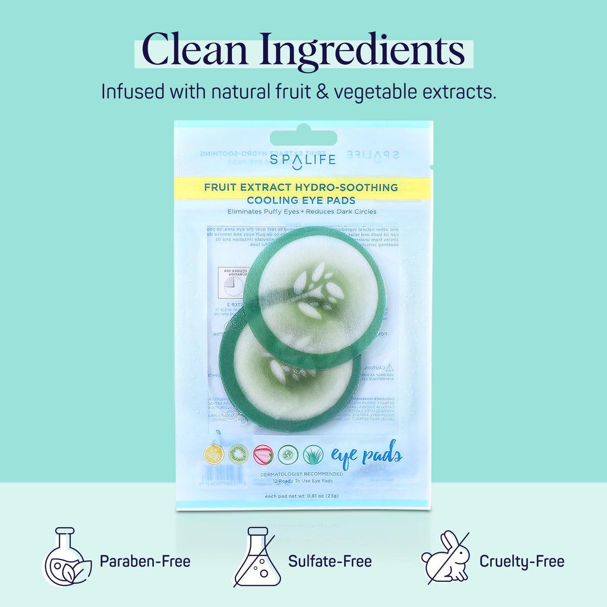 SpaLife pads stored in refrigerator for boosted de-puffing and soothing