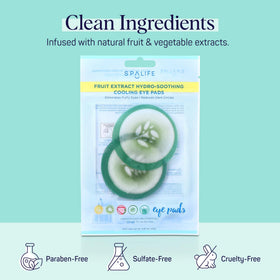 SpaLife pads stored in refrigerator for boosted de-puffing and soothing