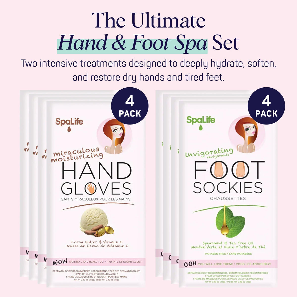 SpaLife foot sock inner serum close-up highlighting soothing moisture