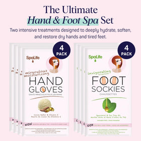 SpaLife foot sock inner serum close-up highlighting soothing moisture