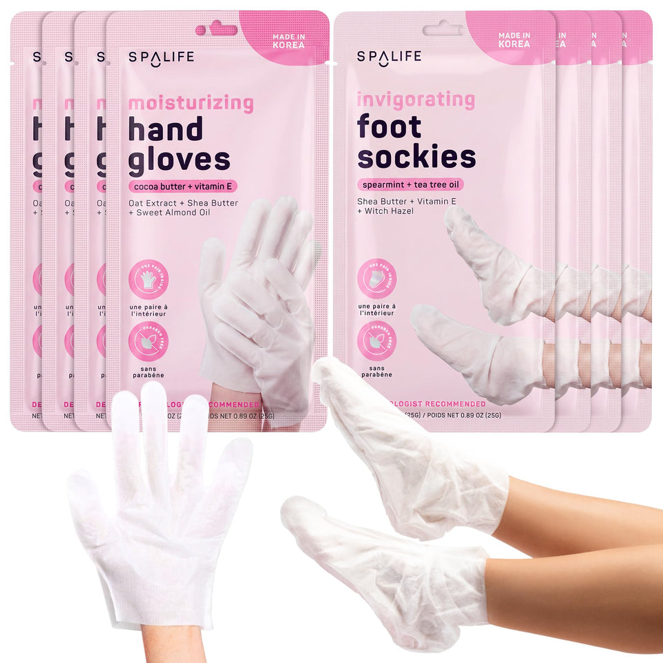 SpaLife front packaging showing complete hand and foot treatment set benefits