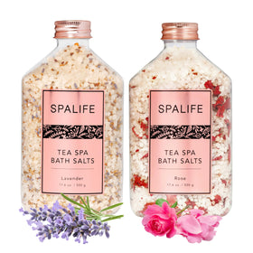 SpaLife front packaging showing rose and lavender jars and relaxing presentation