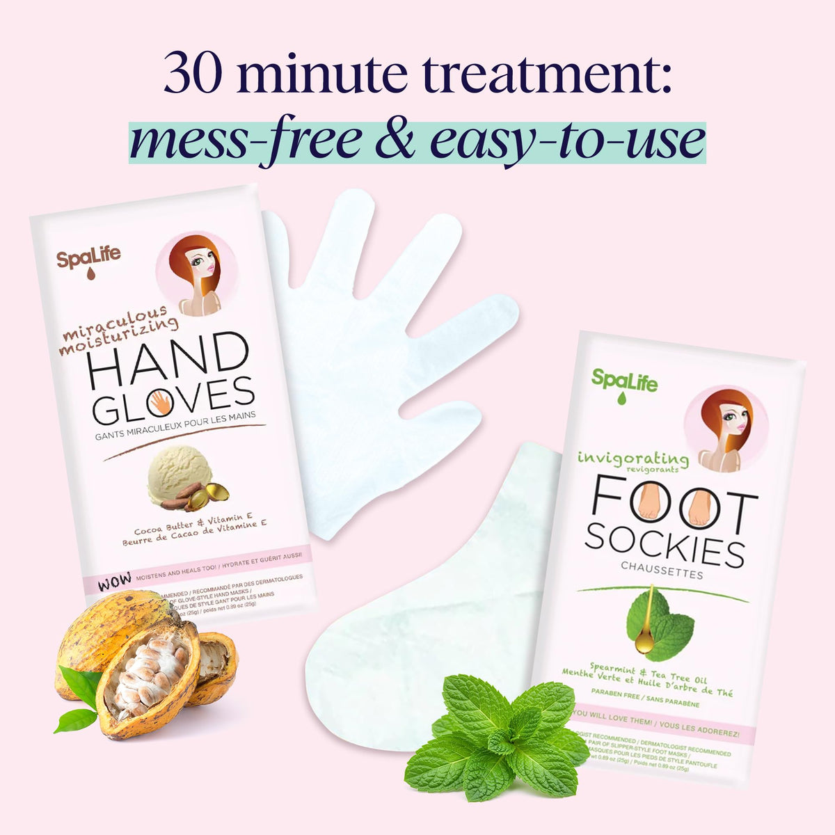 SpaLife hands wearing gloves during treatment delivering deep hydration