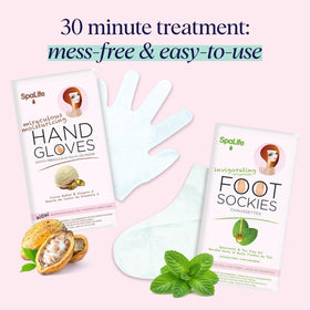 SpaLife hands wearing gloves during treatment delivering deep hydration