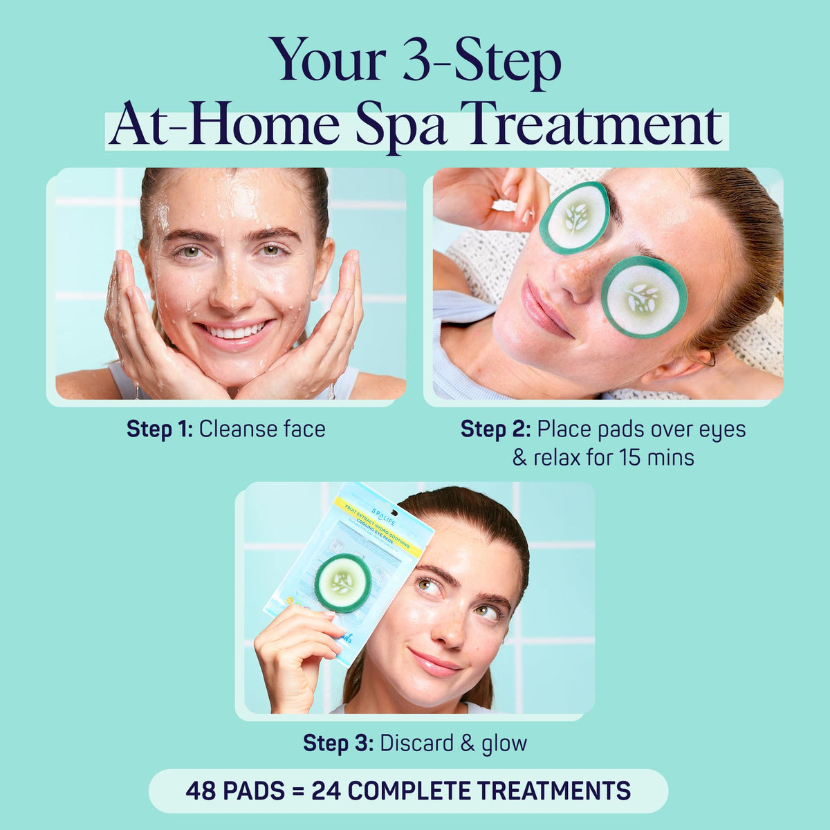 SpaLife lifestyle bathroom shot with pads ready for at-home spa treatment